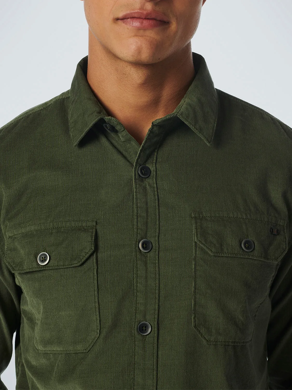 NO EXCESS SOLID CORDUROY 2 POCKET L/S SHIRT 21430837SN