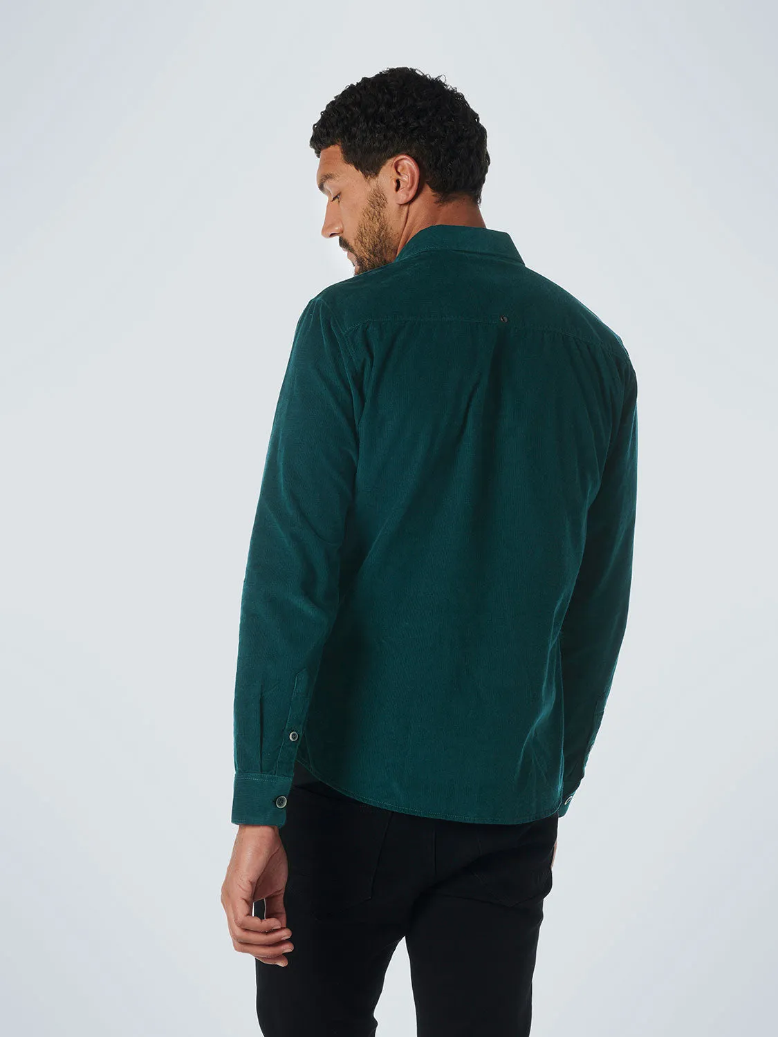 NO EXCESS SOLID CORDUROY 2 POCKET L/S SHIRT 21430837SN