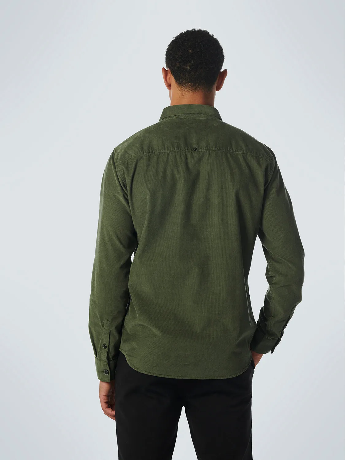 NO EXCESS SOLID CORDUROY 2 POCKET L/S SHIRT 21430837SN