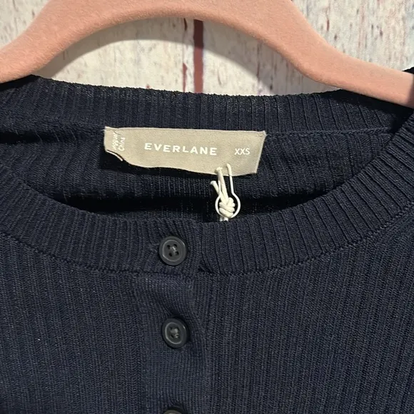 NWT Everlane The Ribbed Cropped Cardigan