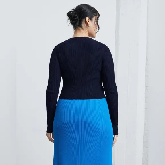 NWT Everlane The Ribbed Cropped Cardigan