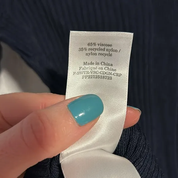 NWT Everlane The Ribbed Cropped Cardigan