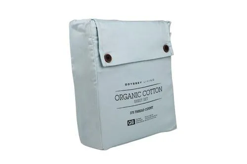 Odyssey Living Organic Cotton Sheet Sets - Cloud Blue