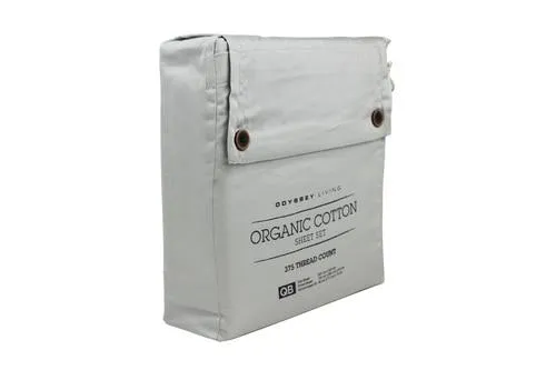 Odyssey Living Organic Cotton Sheet Sets - Silver