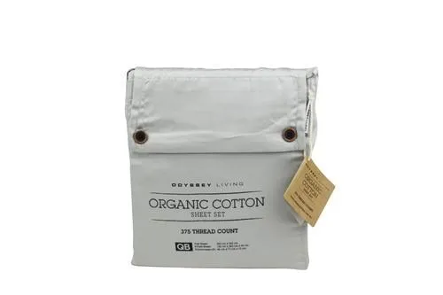 Odyssey Living Organic Cotton Sheet Sets - Silver