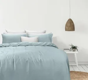 Odyysey Living Organic Cotton Quilt Cover Sets - Cloud Blue