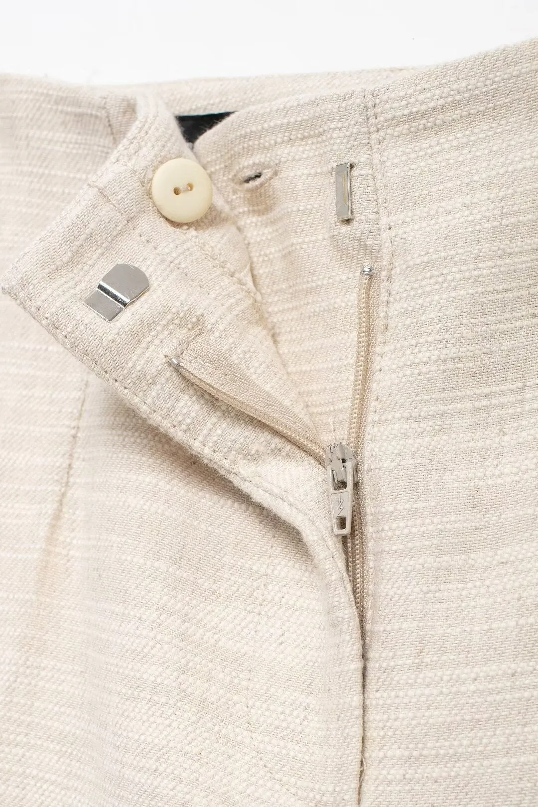 Off the Shoulder Linen Top and Matching Pants Set