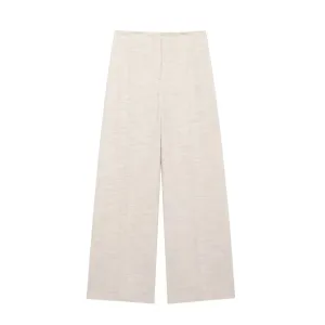 Off the Shoulder Linen Top and Matching Pants Set