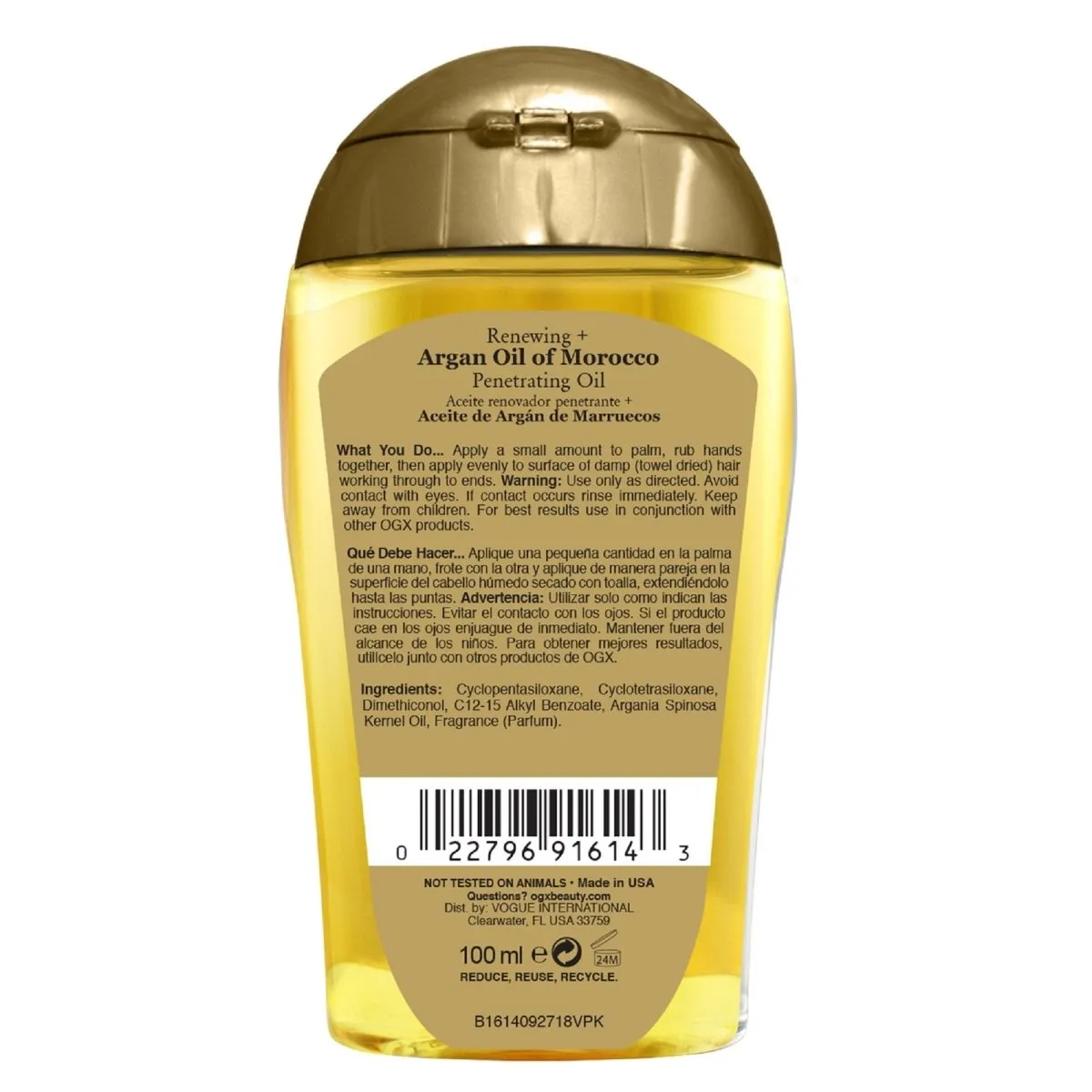 OGX Renewing   Hydrating & Shine Argan Oil of Morocco Penetrating Oil For Dry & Heat Styled Hair 100mL