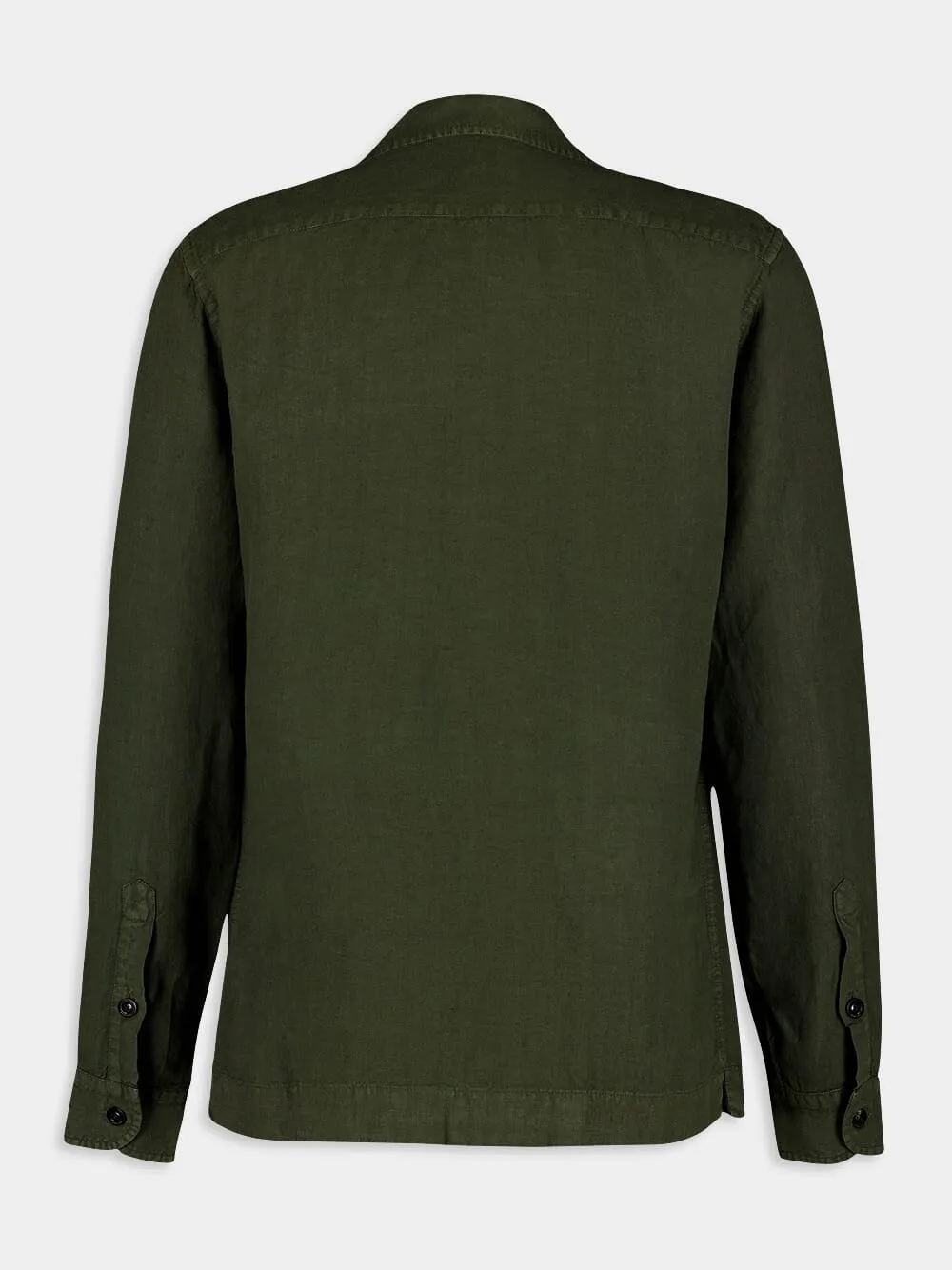 Olive Linen Shirt
