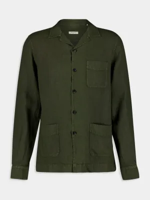 Olive Linen Shirt