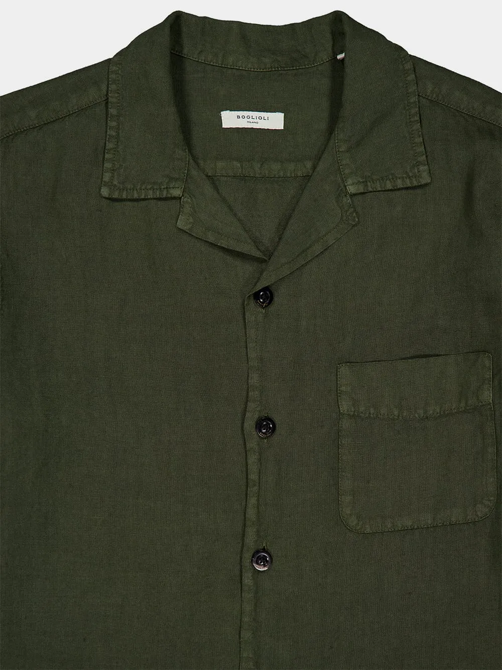 Olive Linen Shirt