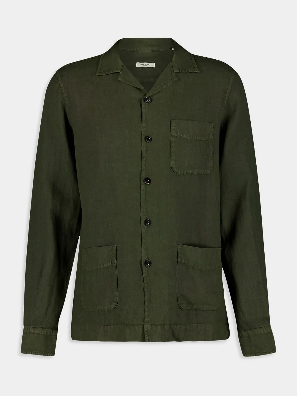Olive Linen Shirt