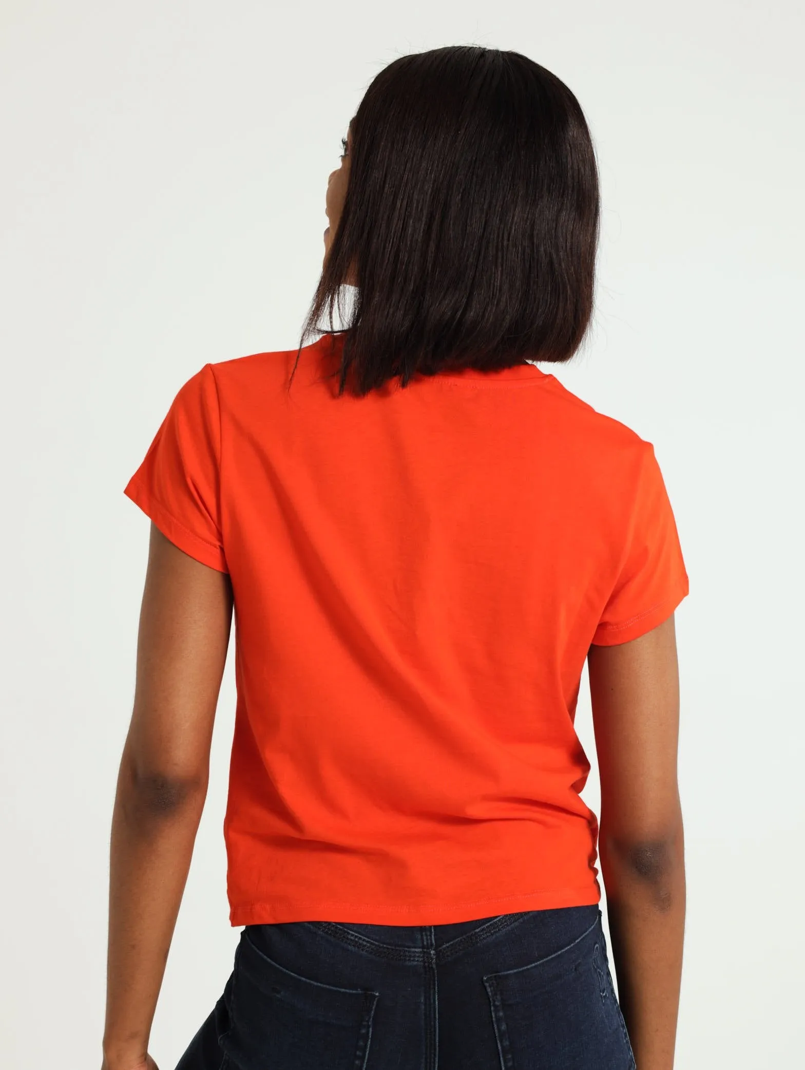 Olivia Front Twist Top - Orange