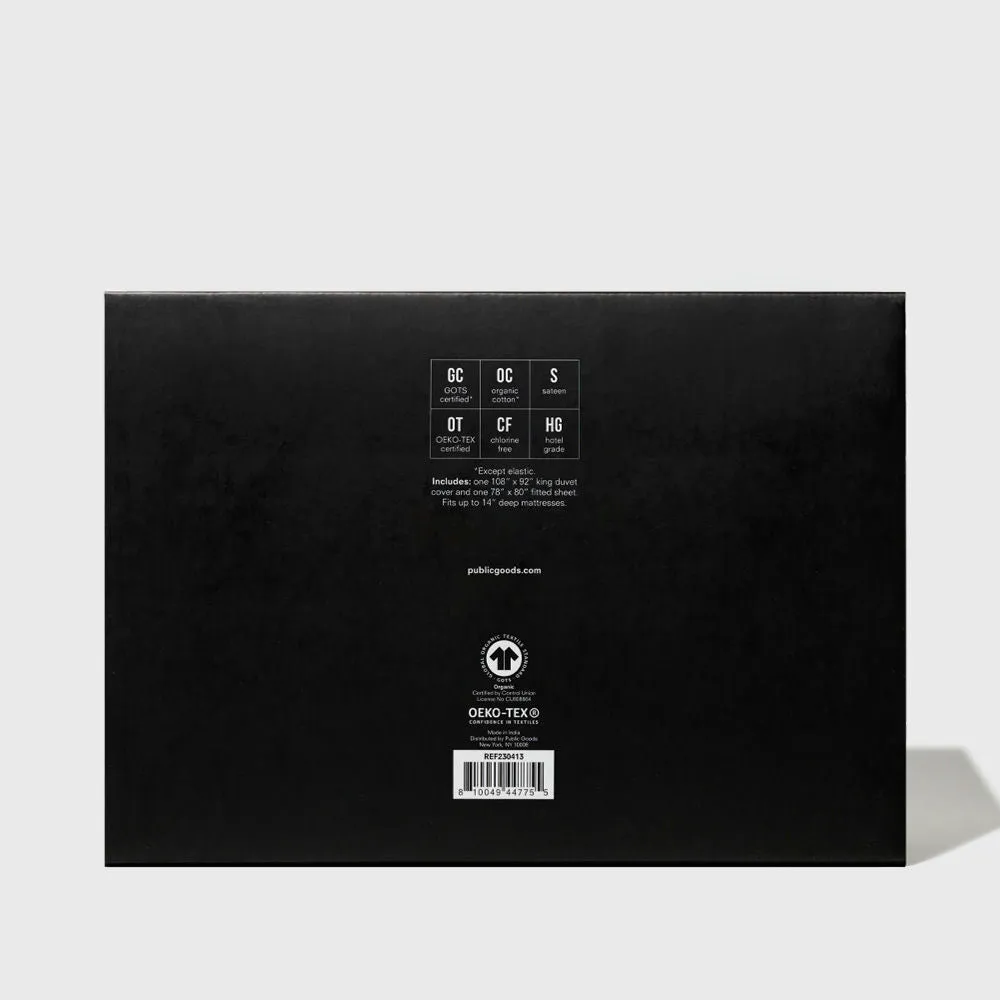 Organic King Duvet Cover and Fitted Sheet Set