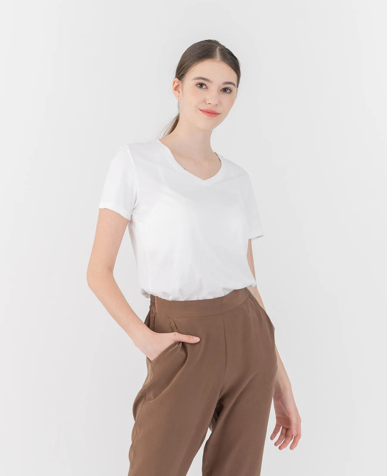Organic Pima Cotton V-Neck Tee