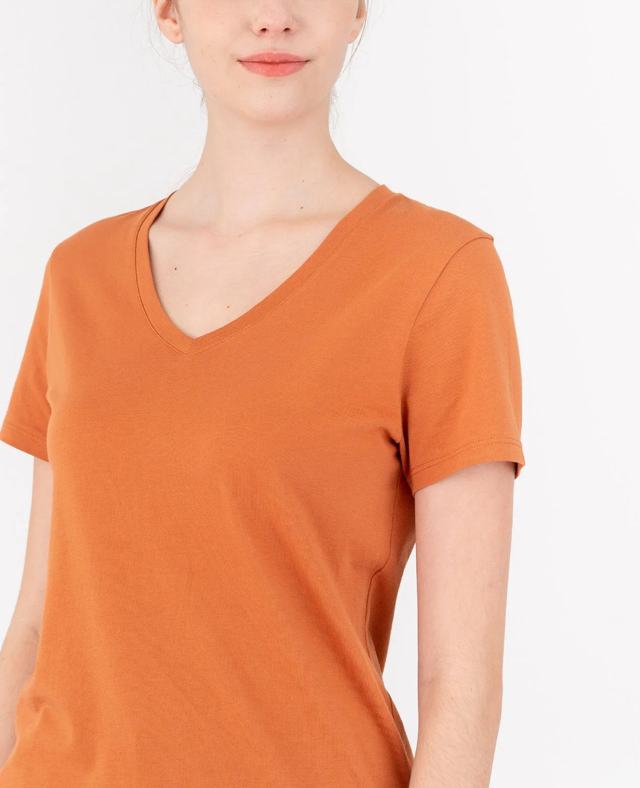 Organic Pima Cotton V-Neck Tee
