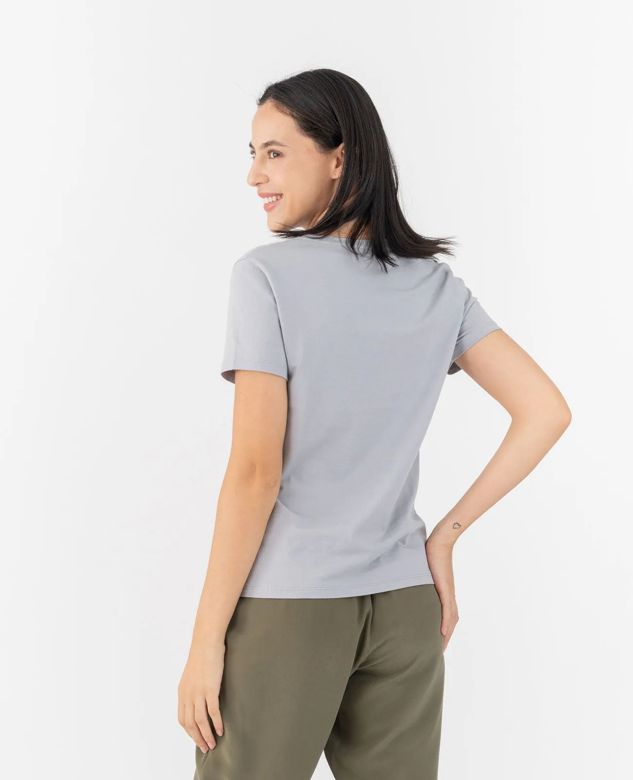 Organic Pima Cotton V-Neck Tee