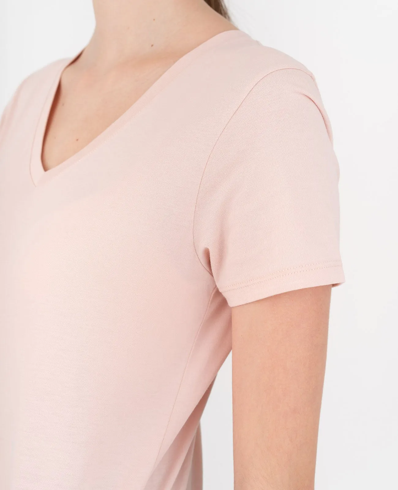 Organic Pima Cotton V-Neck Tee