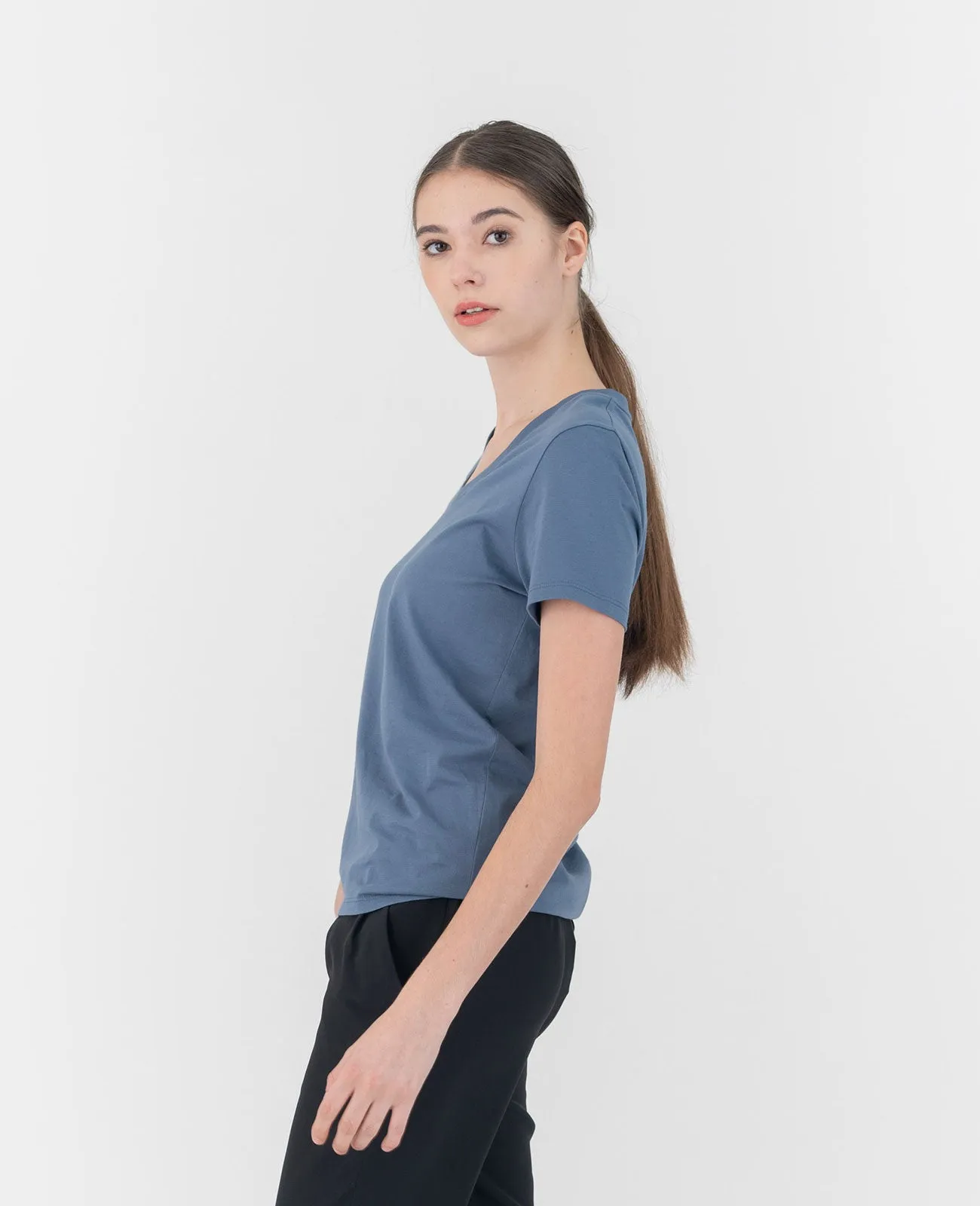 Organic Pima Cotton V-Neck Tee