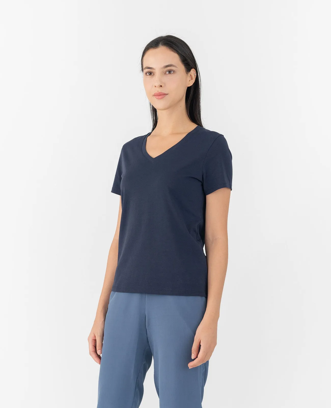 Organic Pima Cotton V-Neck Tee