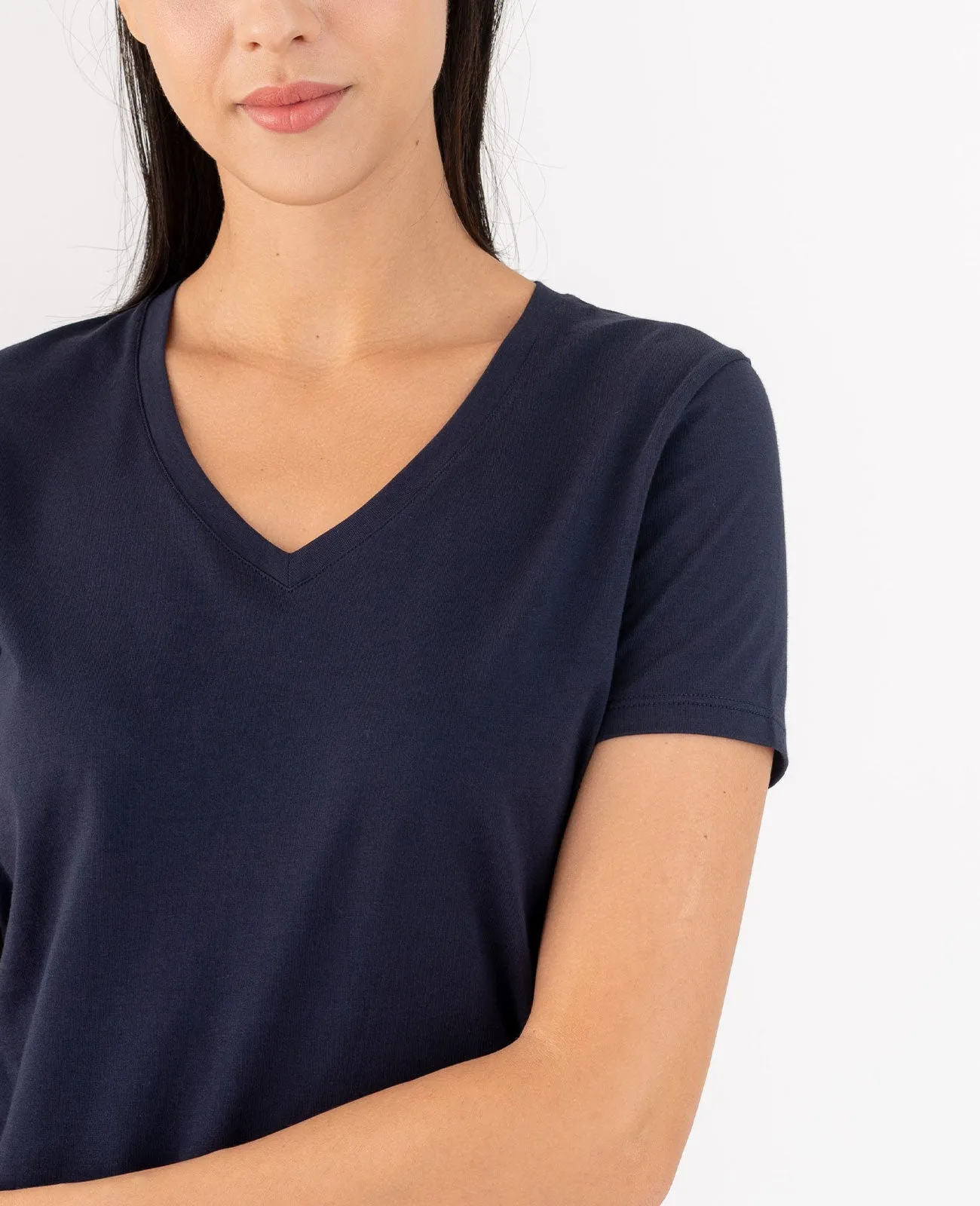 Organic Pima Cotton V-Neck Tee