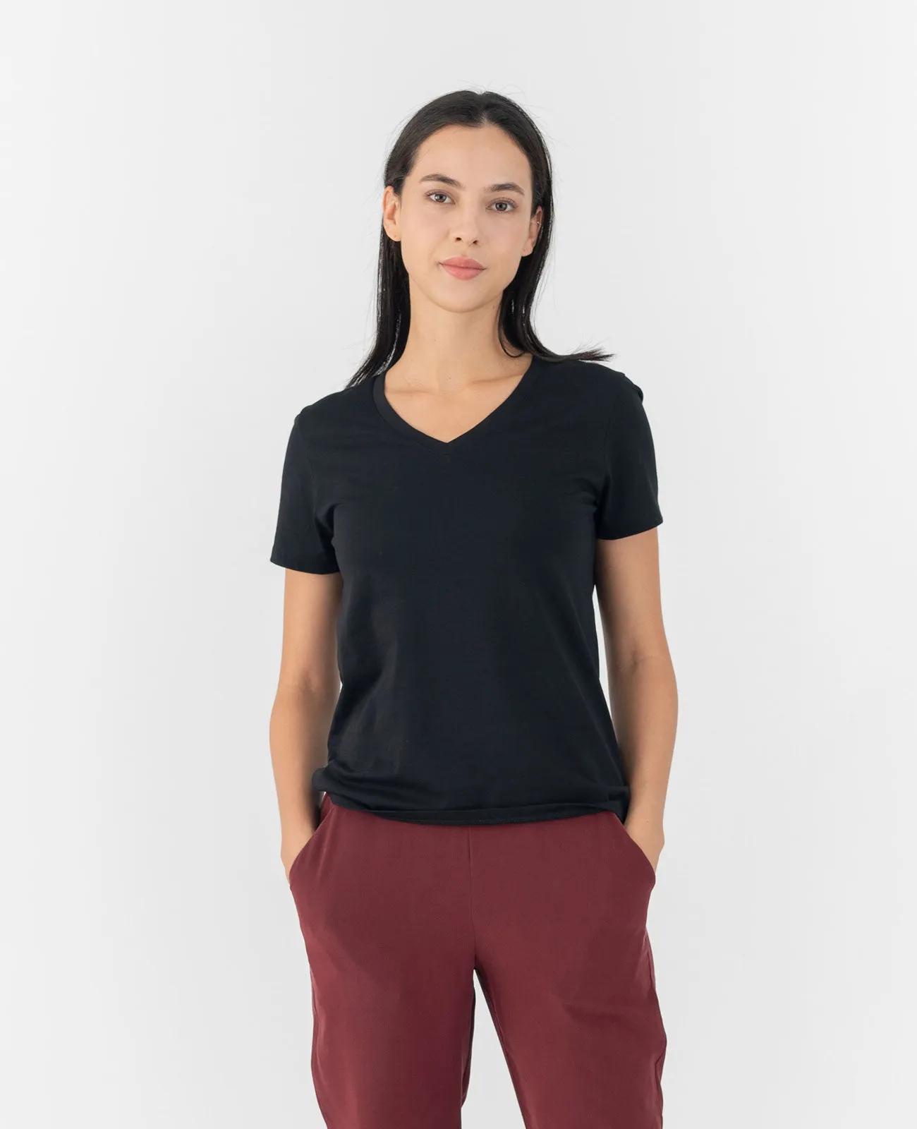 Organic Pima Cotton V-Neck Tee