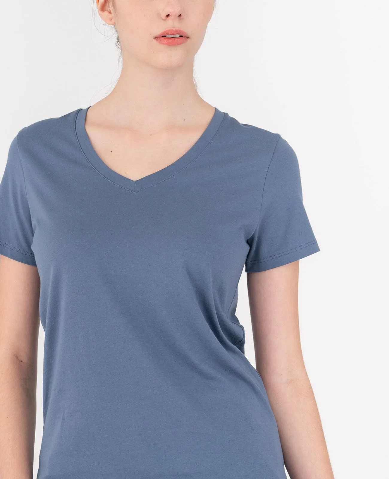 Organic Pima Cotton V-Neck Tee