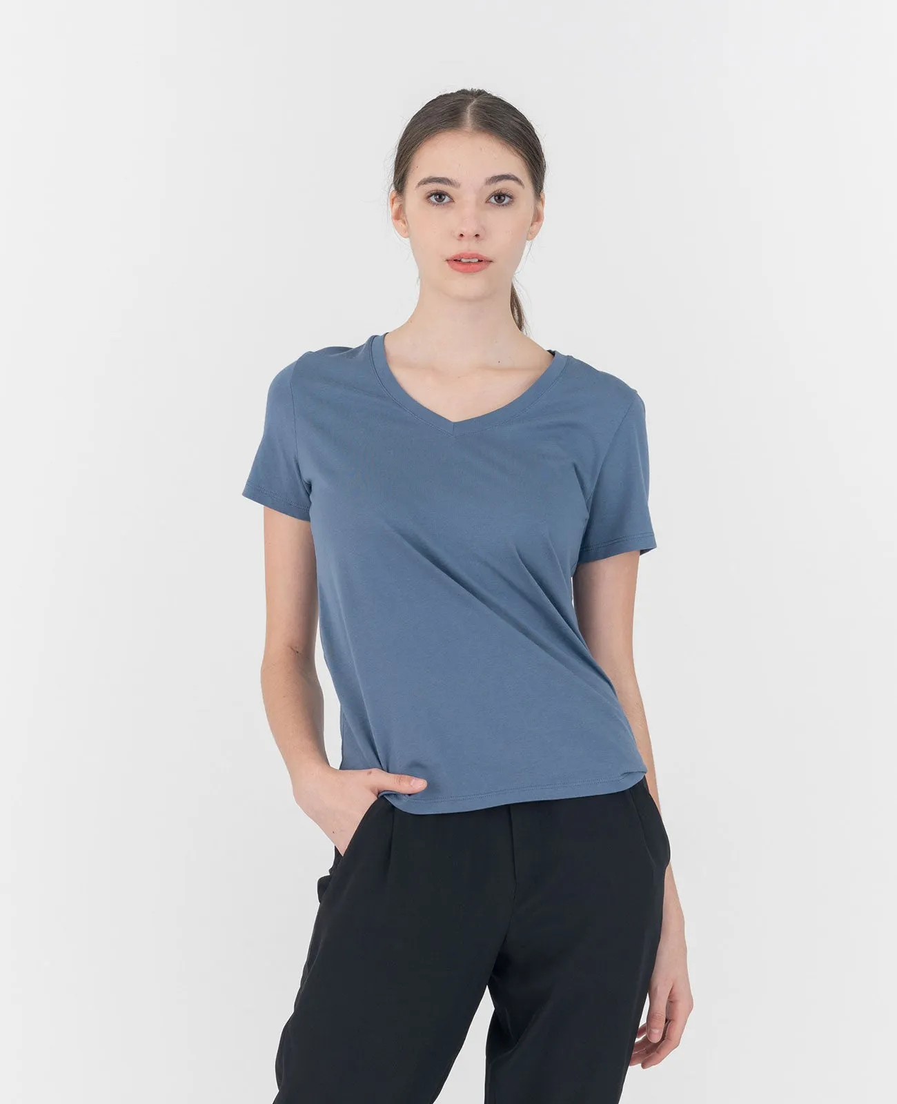 Organic Pima Cotton V-Neck Tee