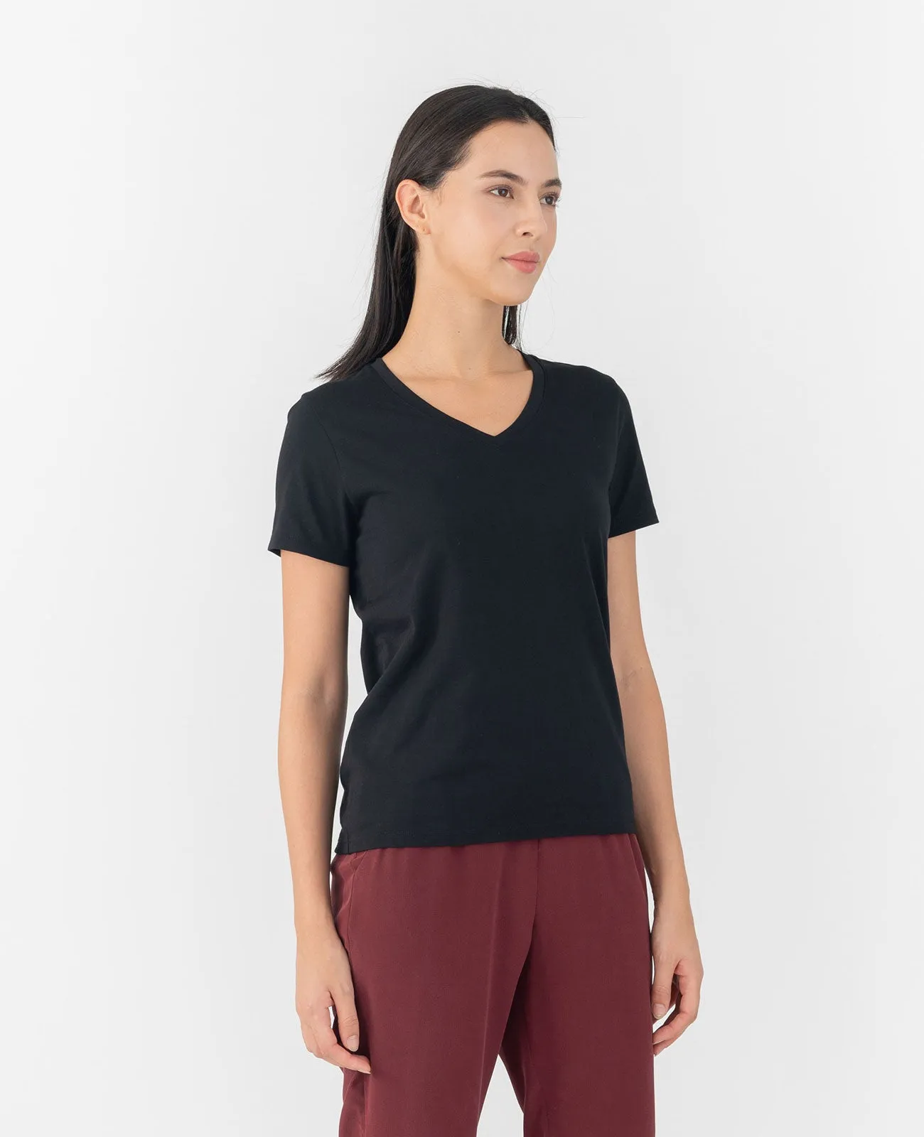 Organic Pima Cotton V-Neck Tee
