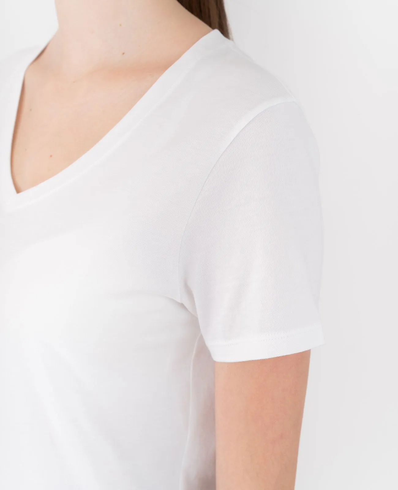 Organic Pima Cotton V-Neck Tee