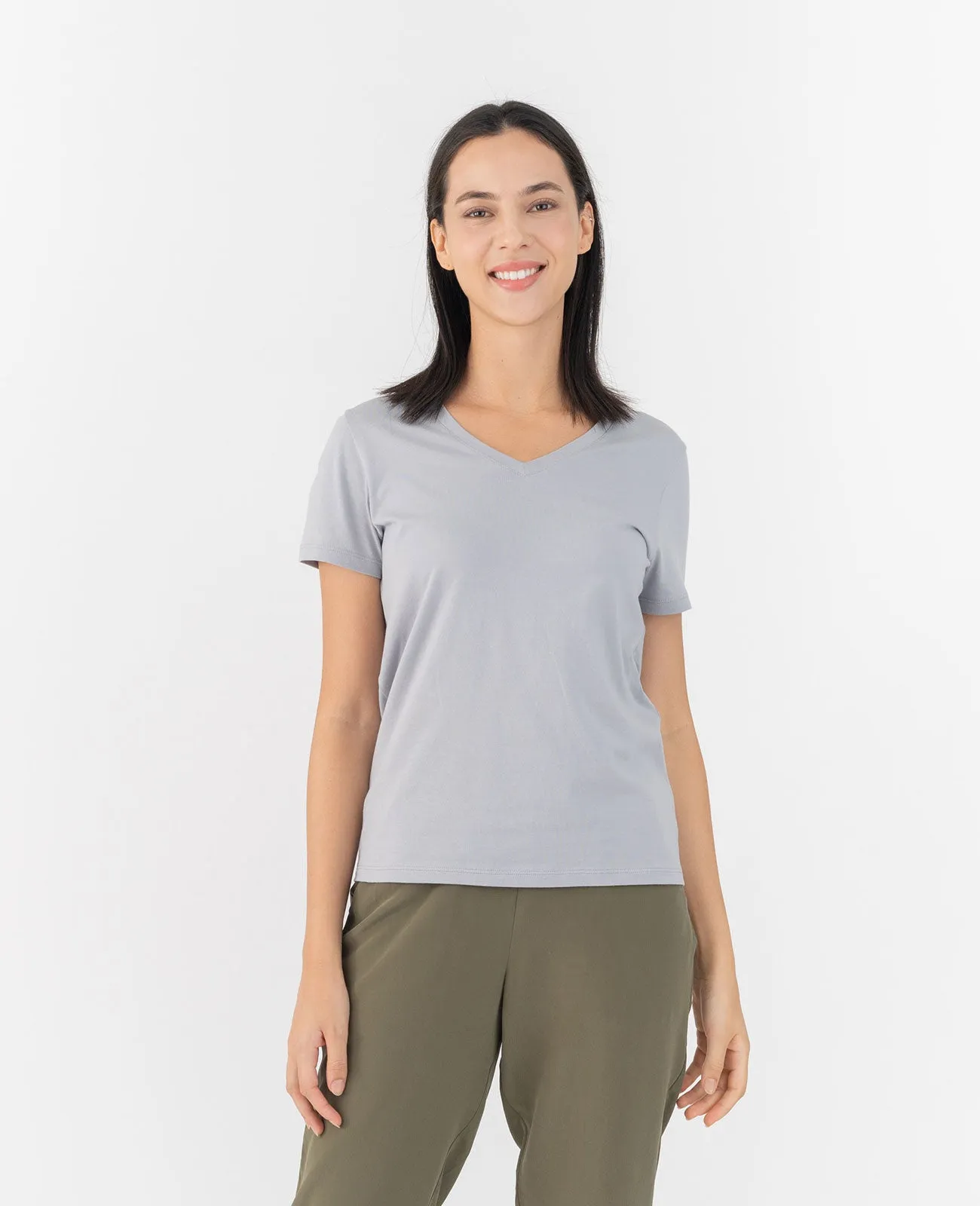 Organic Pima Cotton V-Neck Tee