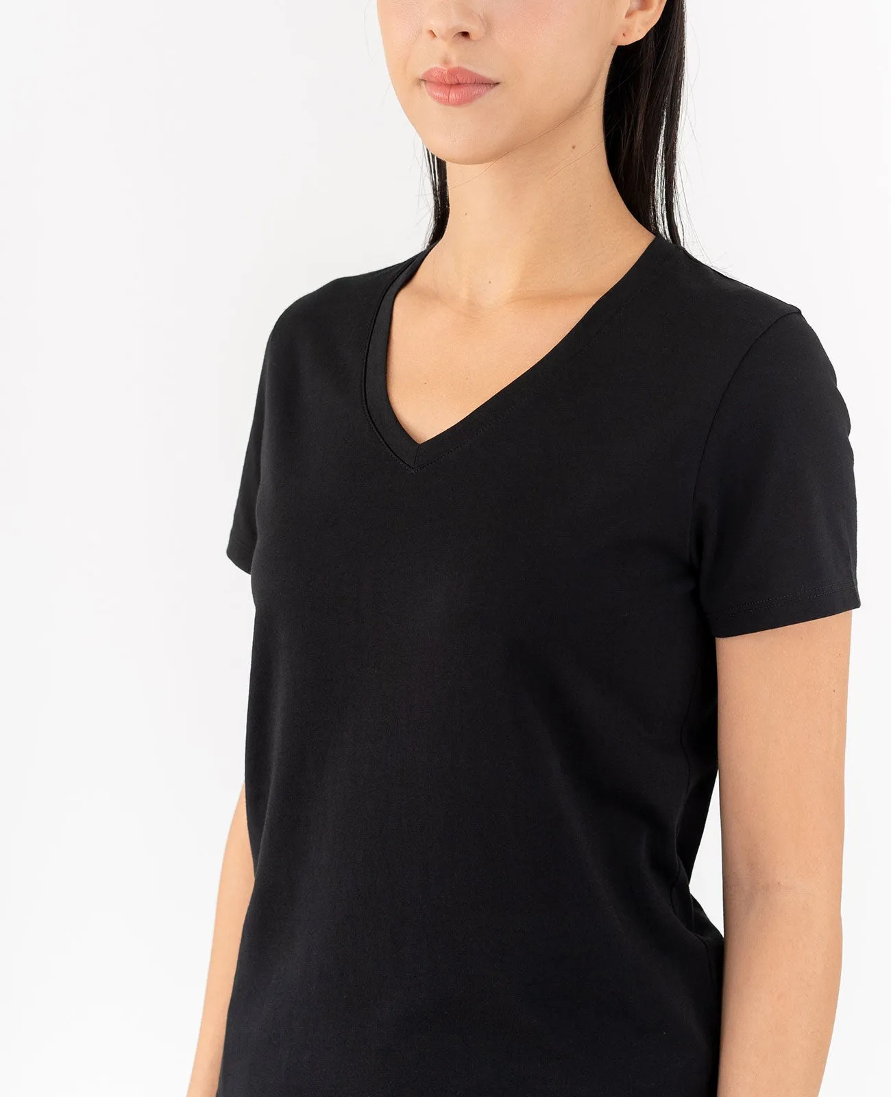 Organic Pima Cotton V-Neck Tee