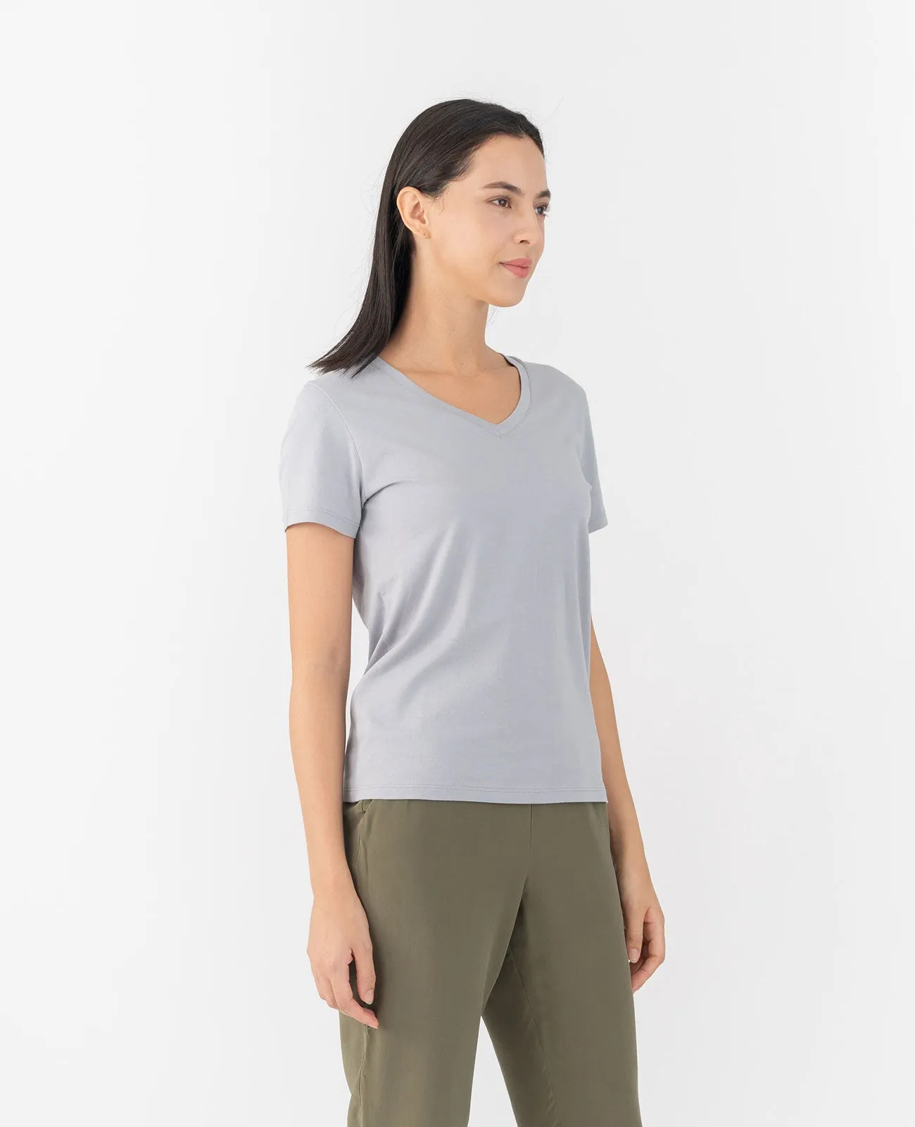 Organic Pima Cotton V-Neck Tee