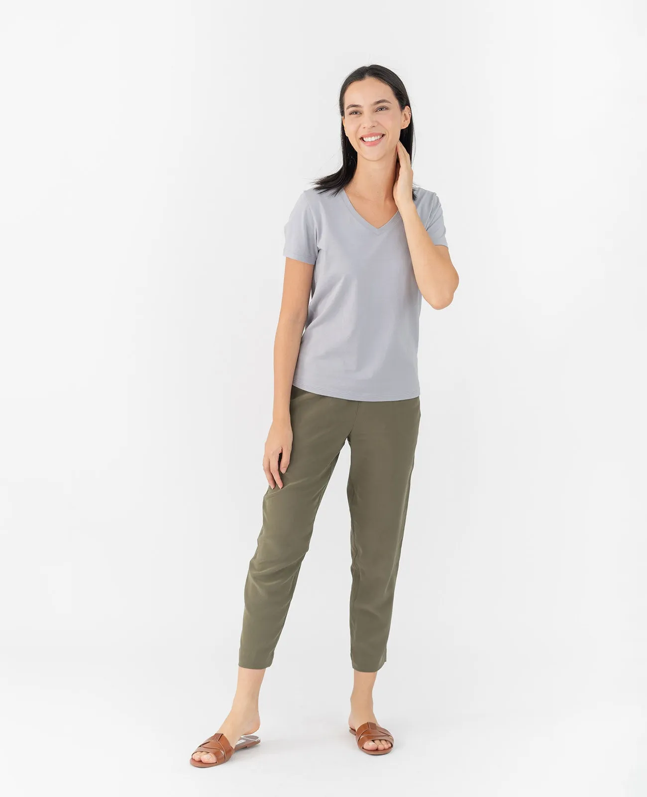 Organic Pima Cotton V-Neck Tee