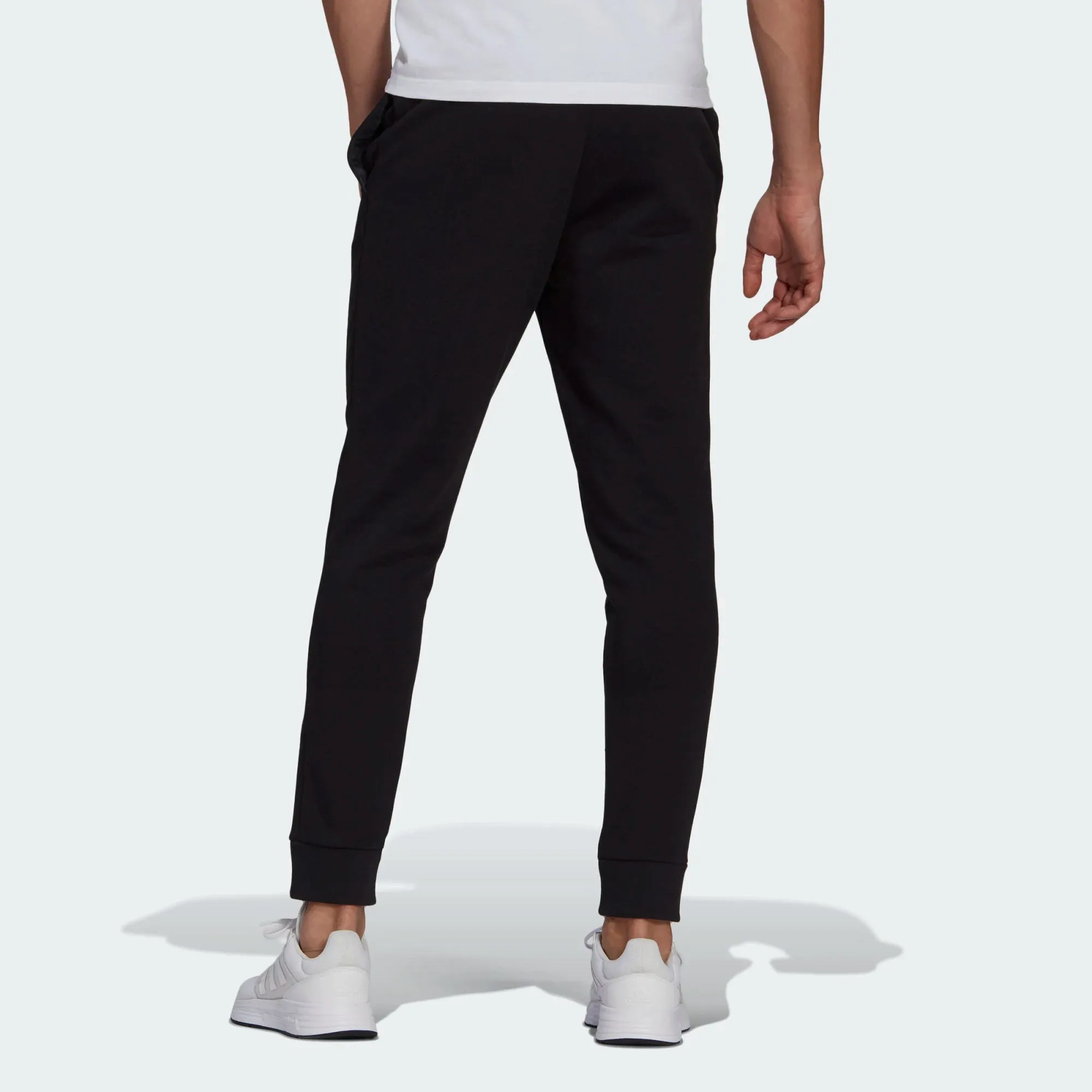 PANTALONE UOMO ADIDAS PANTA TUTA JOGGERS NERO ESSENTIALS FLEECE REGULAR FIT