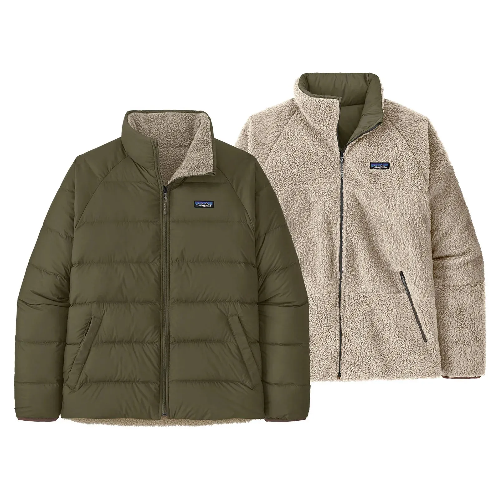Patagonia Men's Reversible Silent Down Jacket - Basin Green