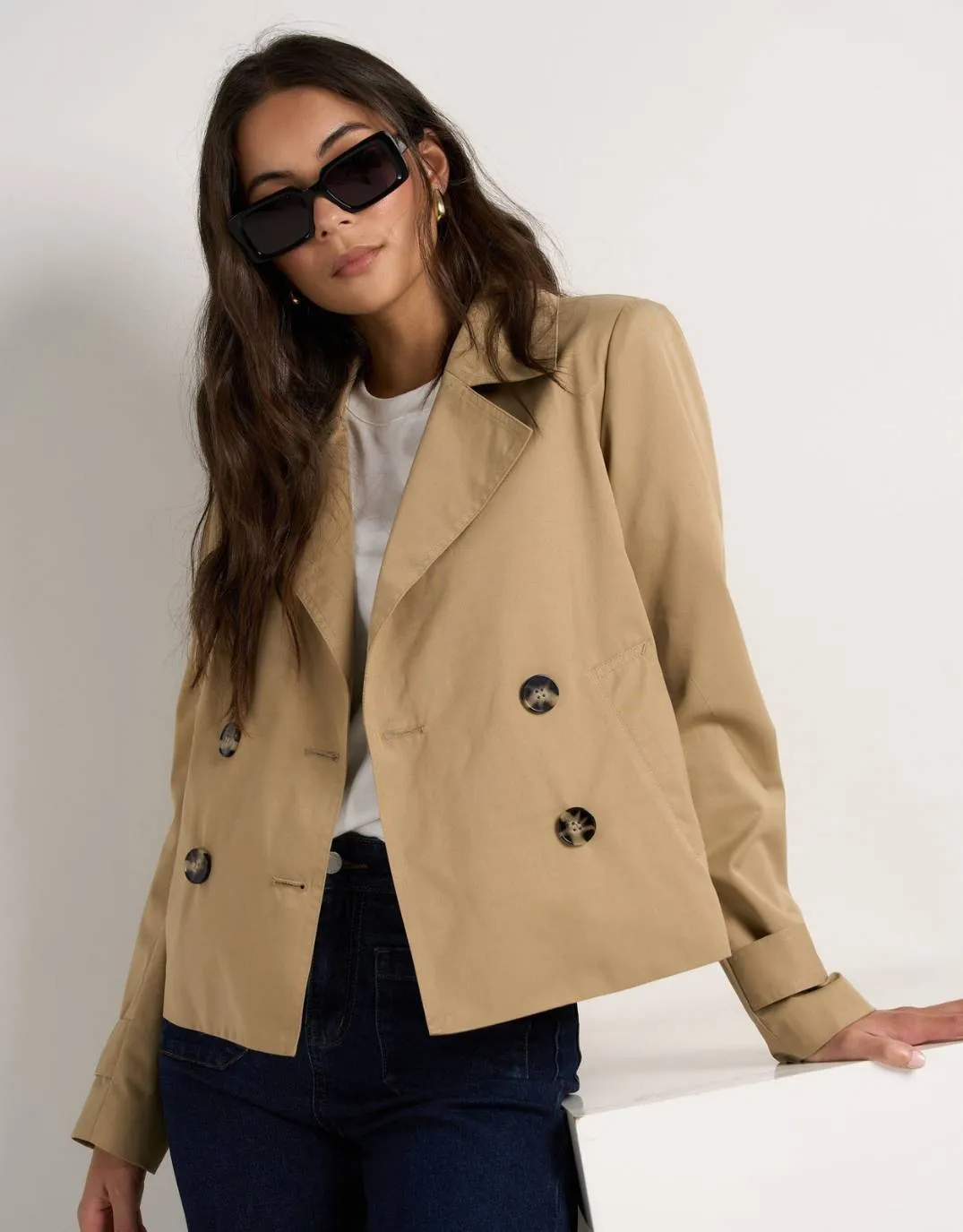 Pathway Short Trench Coat - Camel