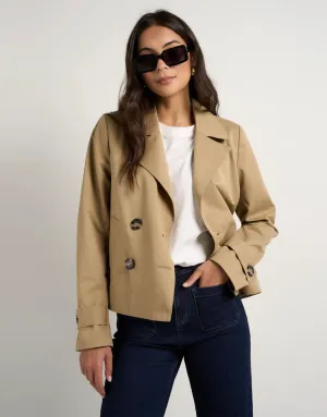 Pathway Short Trench Coat - Camel