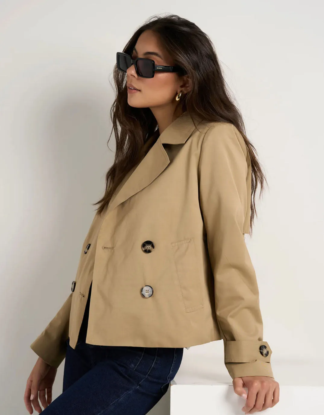 Pathway Short Trench Coat - Camel