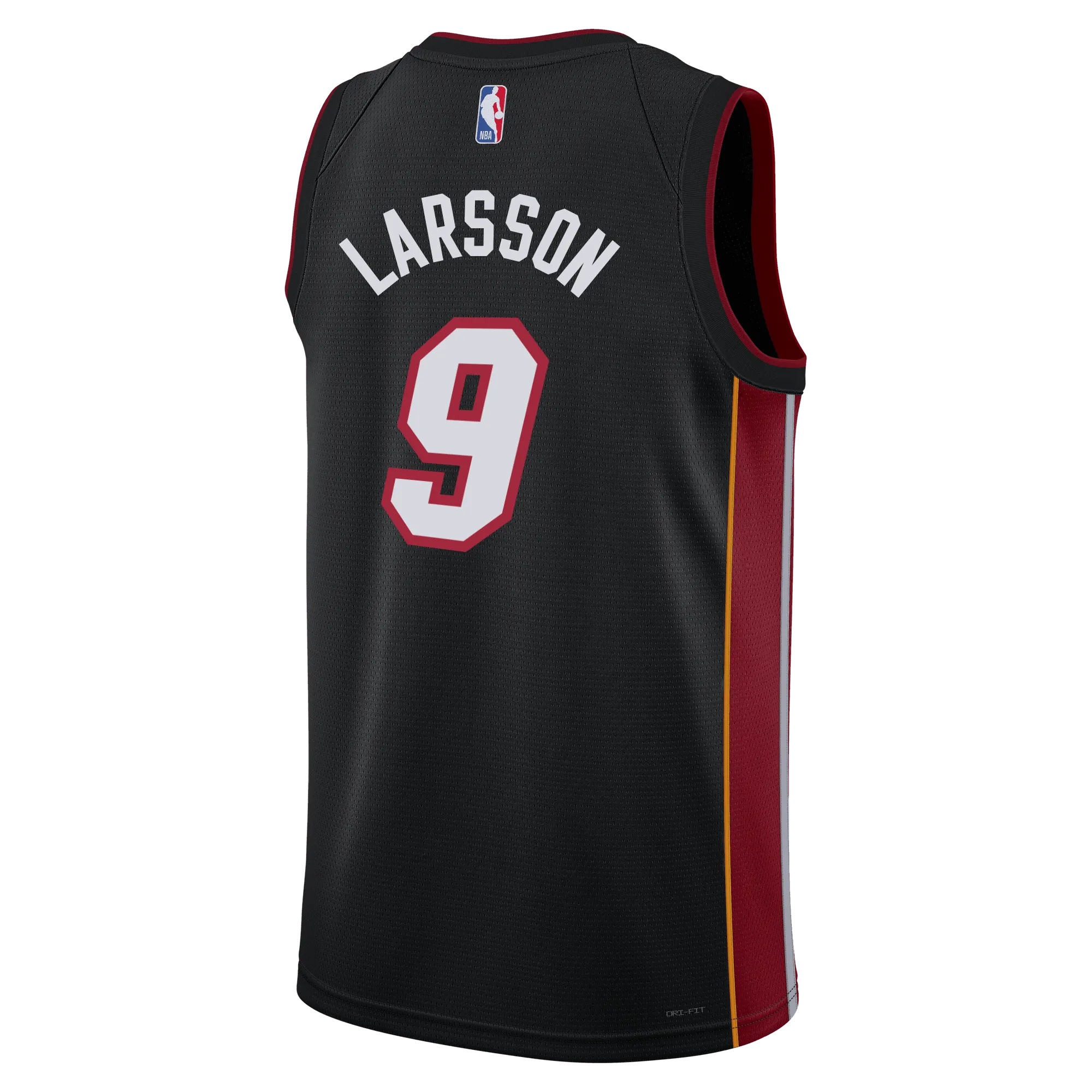 Pelle Larsson Nike Miami HEAT Icon Black Swingman Jersey