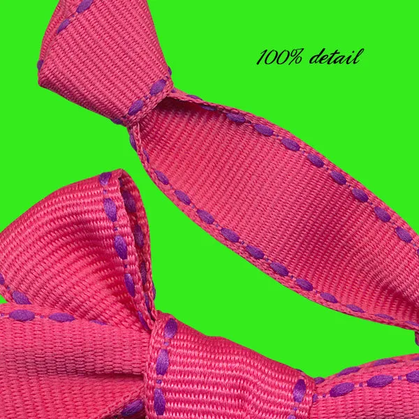 Pink Stitched Ribbons