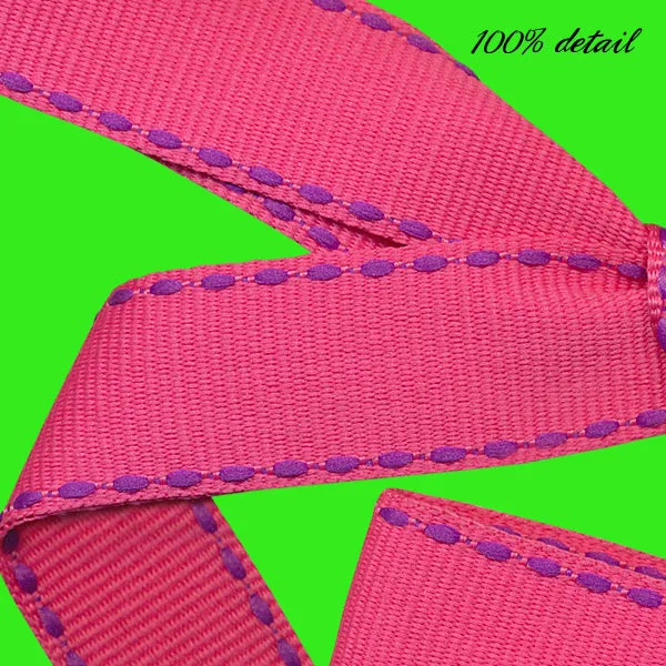 Pink Stitched Ribbons
