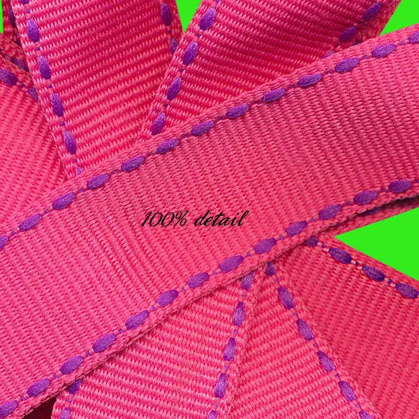 Pink Stitched Ribbons