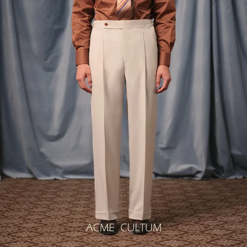 Pleated Wool Trousers