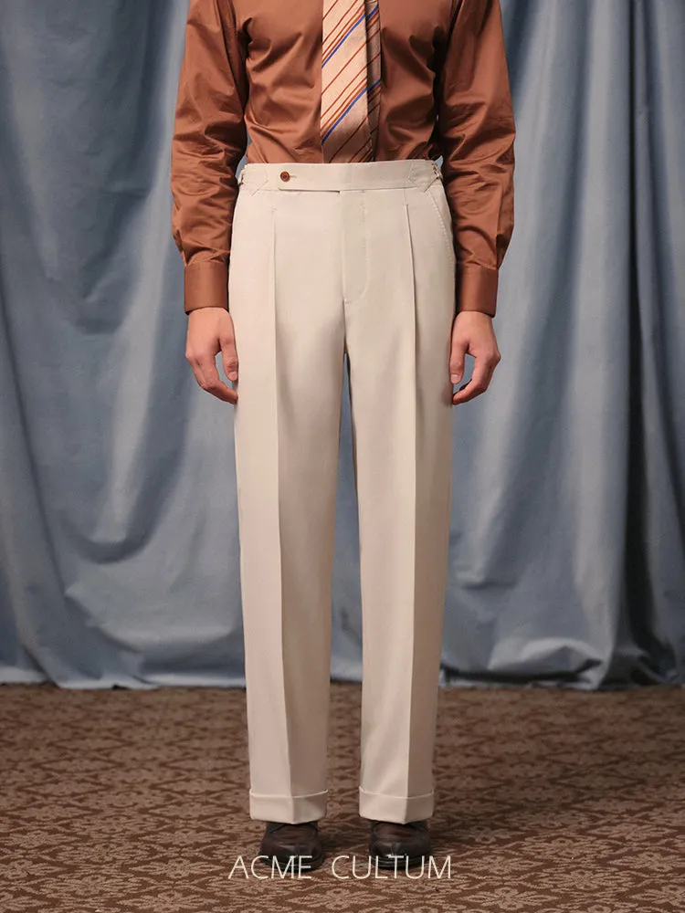 Pleated Wool Trousers