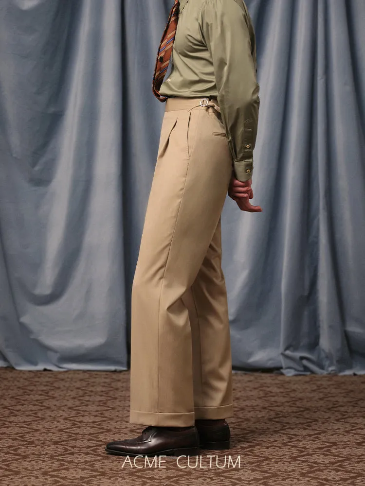 Pleated Wool Trousers