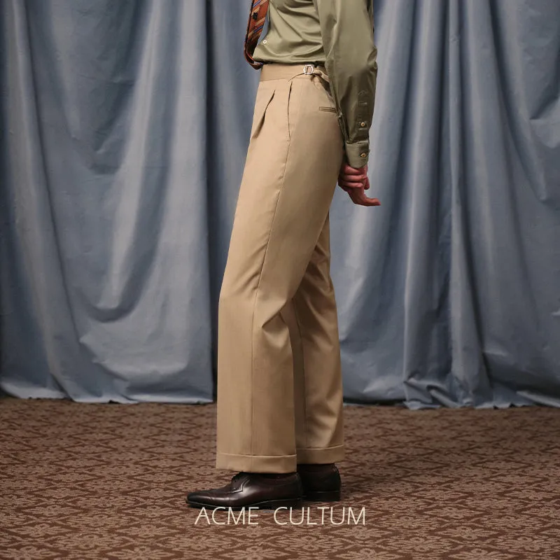 Pleated Wool Trousers