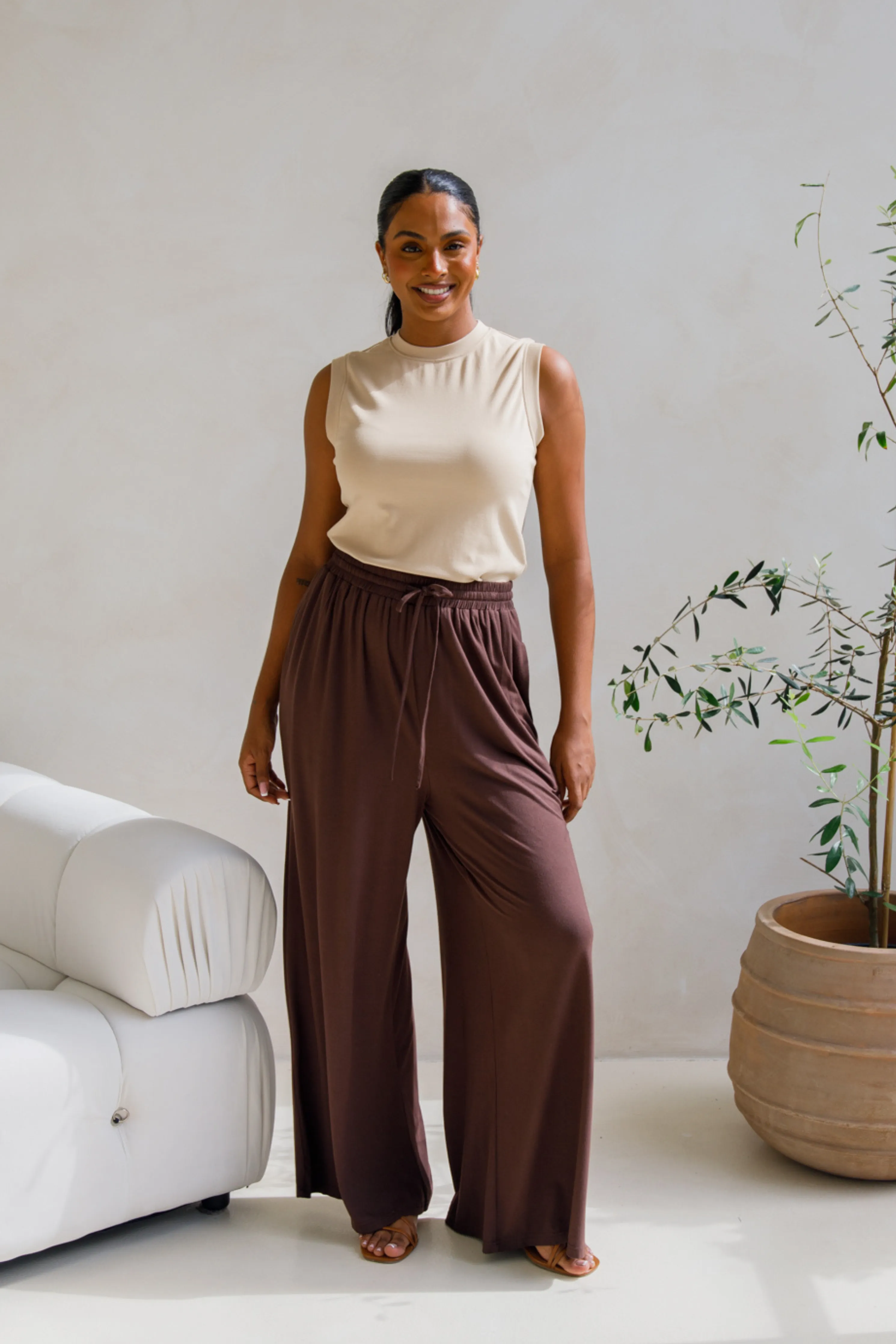 PRE-ORDER | Bella Pant | Chocolate