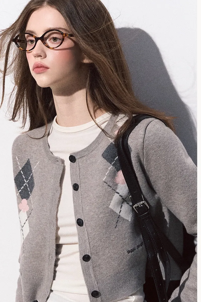 Preppy Knit Cardigan / Pleated Skirt